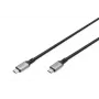 DIGITUS USB 4 Anschlusskabel. Typ C auf Typ C. Aluminiumgehäuse PP-Geflecht 4K@60Hz. PD3.0. 20Gbit/s. 3m. schwarz