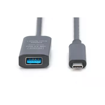 DIGITUS Aktives USB-C-Verlängerungskabel – 10G USB 3.2 Gen2 USB-C – USB-A (M/F) – 5 m