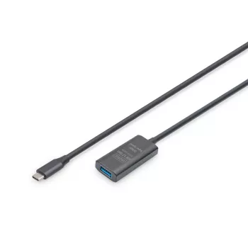 DIGITUS Aktives USB-C-Verlängerungskabel – 5G USB 3.2 Gen1 USB-C – USB-A (M/F) – 5 m