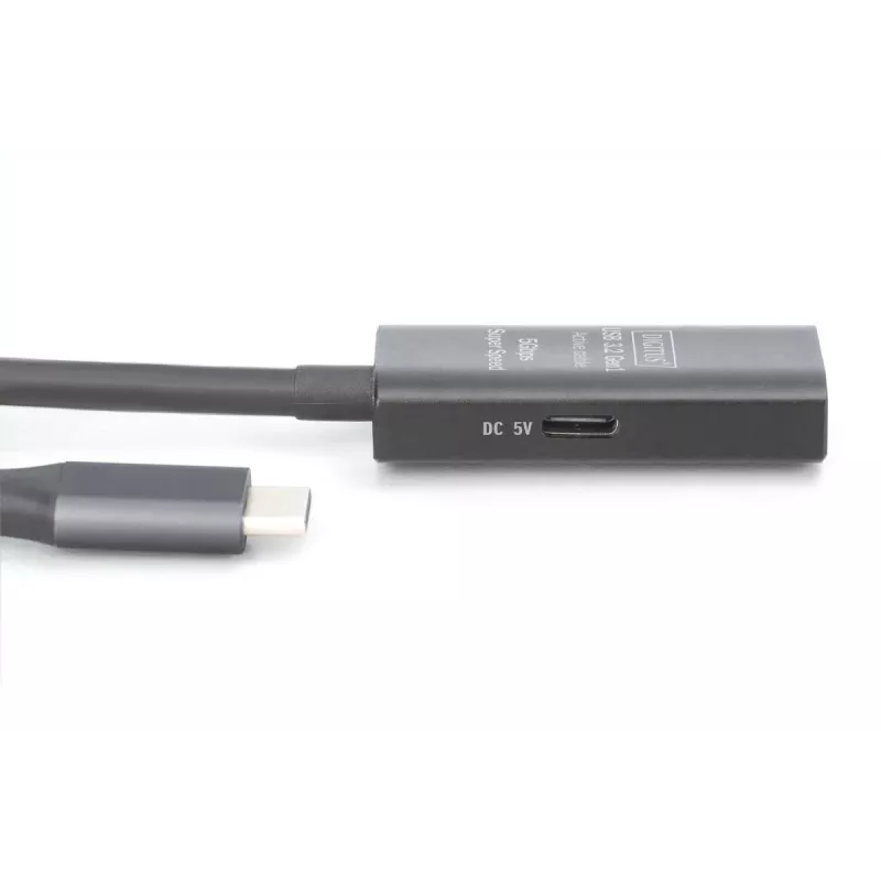 DIGITUS Aktives USB-C-Verlängerungskabel – 5G USB 3.2 Gen1 USB-C – USB-A (M/F) – 5 m