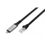 DIGITUS USB-C 3.2 Gen1 - RJ45 Ethernet-Kabel - CAT6a S/FTP Schwarz - 15m