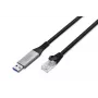 DIGITUS USB 3.2 Gen1 - RJ45 Ethernet-Kabel - CAT6a S/FTP Schwarz - 10m