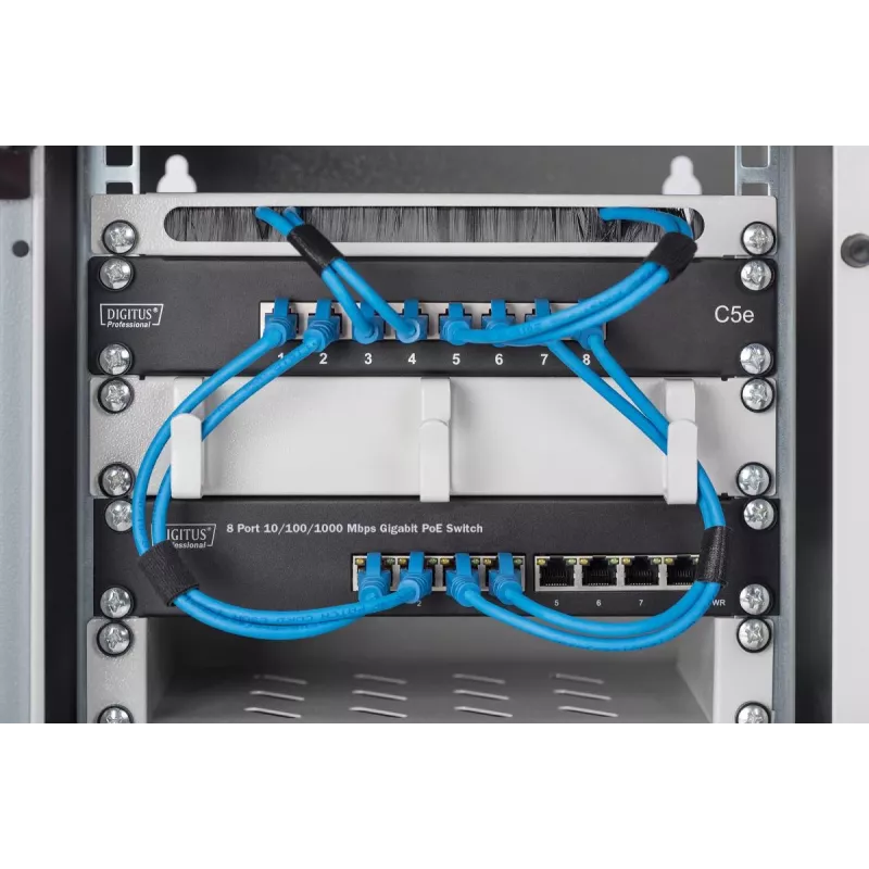 DIGITUS 8 Port Gigabit PoE Switch 10 inch 8x10/100/1000Mbps RJ45 PoE 96W