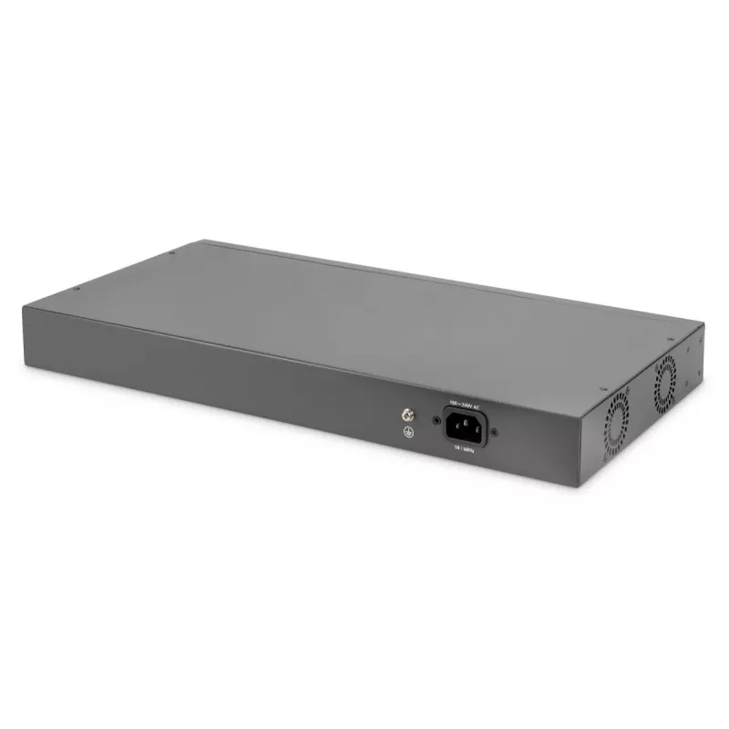 DIGITUS 24-Port Fast Ethernet PoE Switch 2G Combo TP/SFP 390W