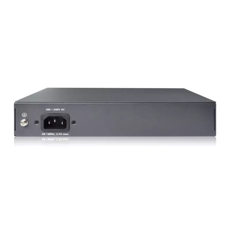 DIGITUS Fast Ethernet PoE af/at 8-Port-Switch + 2 Uplinks 120W PoE-Leistungsbudget, rackmontierbar
