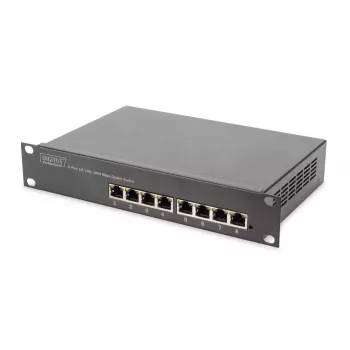 DIGITUS 8-Port Gigabit Ethernet Switch 10 Zoll 8x10/100/1000Mbps RJ45
