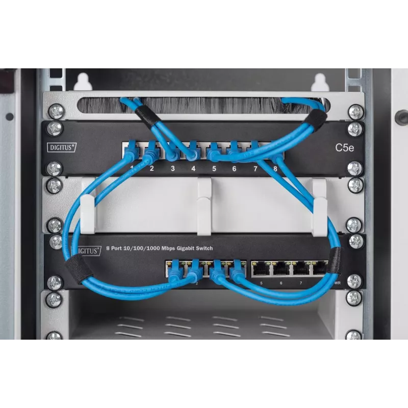 DIGITUS L2 Managed Gigabit Ethernet PoE Switch 8-Port PoE, 10 Zoll, 80W PoE-Budget
