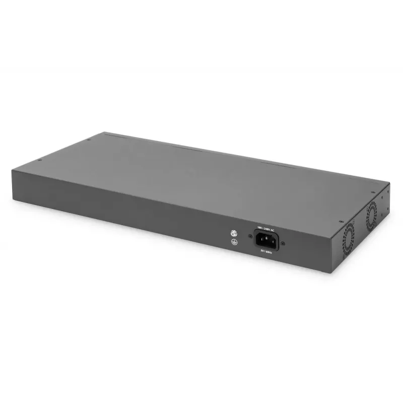 DIGITUS Fast Ethernet PoE Switch 16-Port PoE + 2 Combo. 250 W PoE-Budget