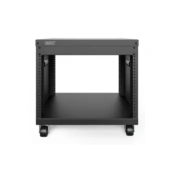 DIGITUS 8U AVS-Rack 420x507x460mm Gewindebohrungen Rollen schwarz