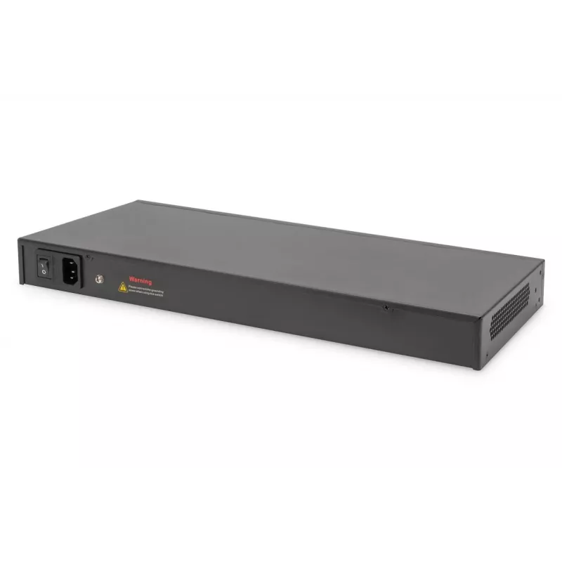 DIGITUS Gigabit Ethernet Switch mit PoE-Injektor 24 Port L2 Managed 2 SFP Upload