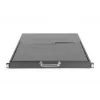 Modulare DIGITUS HD LCD TFT Konsole mit 1-Port-KVM, RAL 9005 schwarz - GE-Tastatur