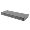 DIGITUS Modulare 43,2 cm (19 Zoll) HD TFT Konsole mit 8-Port KVM. RAL 9005 schwarz - DE Tastatur