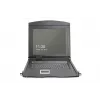 DIGITUS Modulare 43,2 cm (19 Zoll) HD TFT Konsole mit 8-Port KVM. RAL 9005 schwarz - DE Tastatur