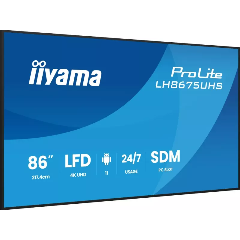 Digital Signage Display iiyama 86 Zoll 4K UHD LCD Android 24/7
