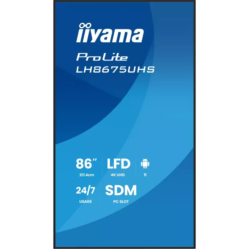 Digital Signage Display iiyama 86 Zoll 4K UHD LCD Android 24/7