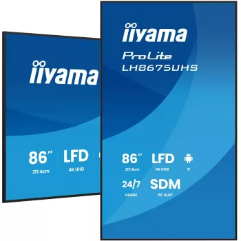 Digital Signage Display iiyama 86 Zoll 4K UHD LCD Android 24/7