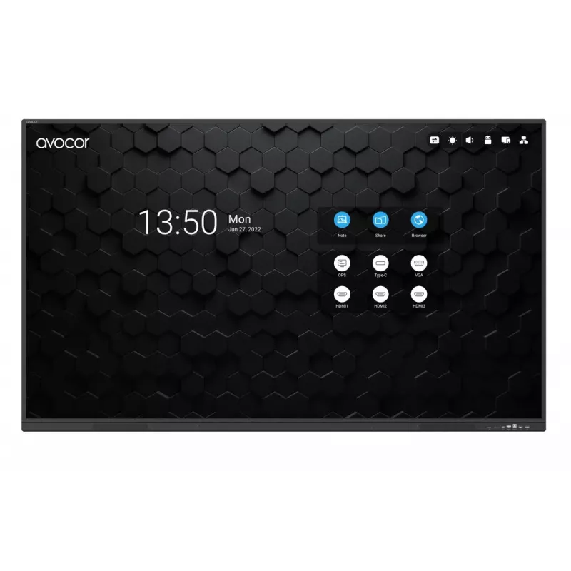 AVOCOR Avs-8610 86in 4k Glass LED Interactive Display