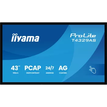 iiyama T4329AS-B1AG Computermonitor 108 cm (42,5 Zoll) 3840 x 2160 Pixel 4K Ultra HD LED Touchscreen Schwarz