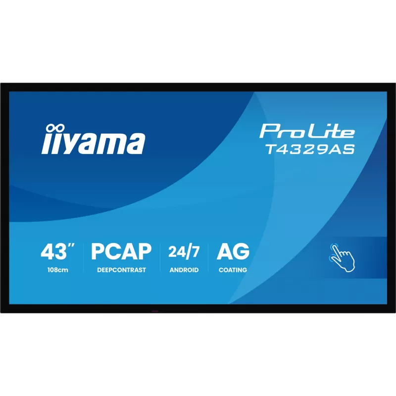 iiyama T4329AS-B1AG Computermonitor 108 cm (42,5 Zoll) 3840 x 2160 Pixel 4K Ultra HD LED Touchscreen Schwarz