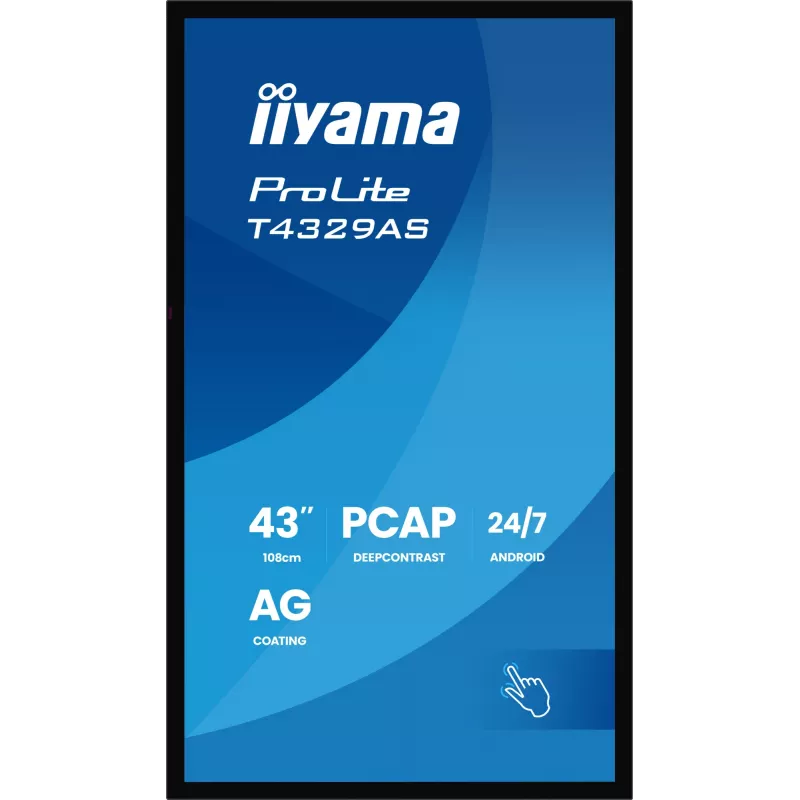 iiyama T4329AS-B1AG Computermonitor 108 cm (42,5 Zoll) 3840 x 2160 Pixel 4K Ultra HD LED Touchscreen Schwarz