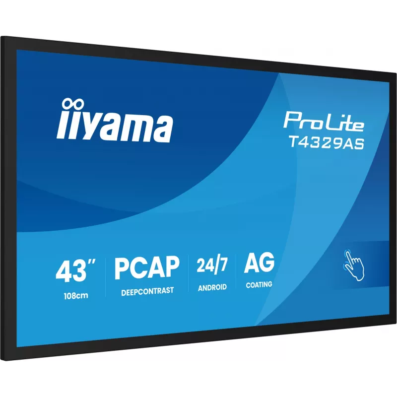 iiyama T4329AS-B1AG Computermonitor 108 cm (42,5 Zoll) 3840 x 2160 Pixel 4K Ultra HD LED Touchscreen Schwarz