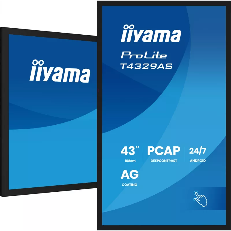 iiyama T4329AS-B1AG Computermonitor 108 cm (42,5 Zoll) 3840 x 2160 Pixel 4K Ultra HD LED Touchscreen Schwarz