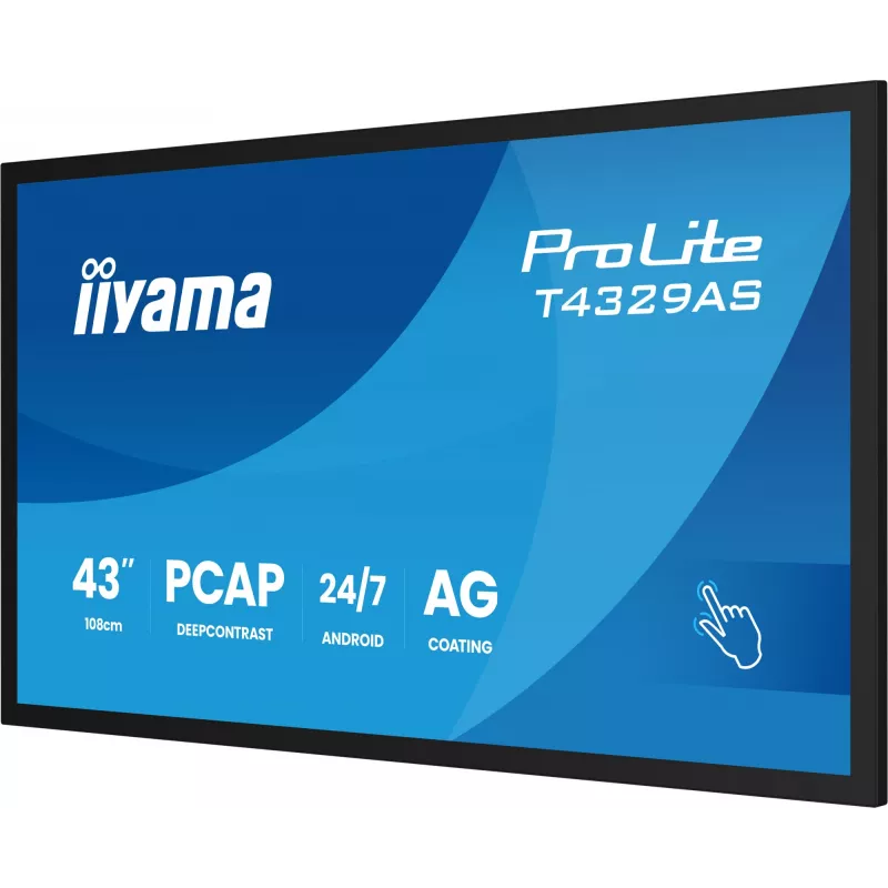 iiyama T4329AS-B1AG Computermonitor 108 cm (42,5 Zoll) 3840 x 2160 Pixel 4K Ultra HD LED Touchscreen Schwarz