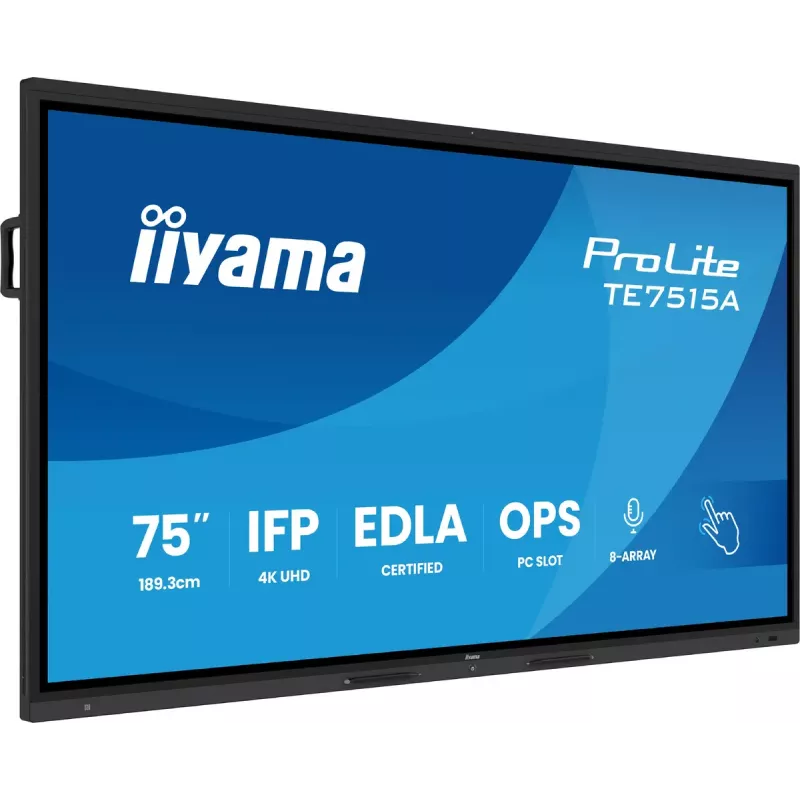 Digital-Signage-Flachbildschirm iiyama TE7515A-B1AG 74,5 Zoll Touchscreen 4K Ultra HD