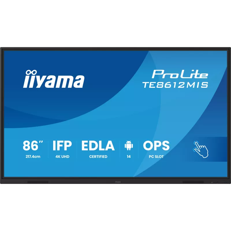 iiyama TE8612MIS-B4AG Signage Display Kiosk-Design 2,17 m (85,6 Zoll) LCD Wi-Fi 400 cd/m² 4K Ultra HD Schwarz Touchscreen Integrierter Prozessor Android 24/7