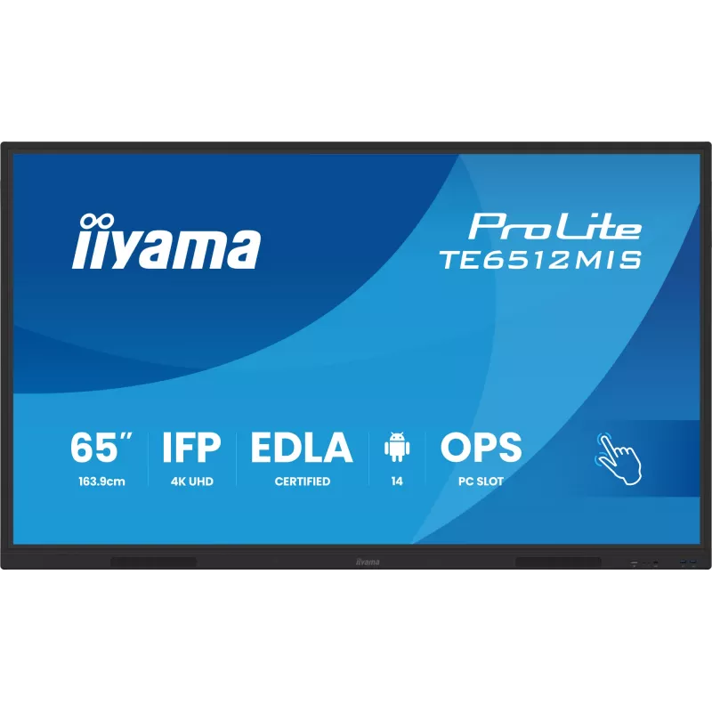 iiyama TE6512MIS-B4AG Signage Display Kiosk-Design 165,1 cm (65 Zoll) LCD Wi-Fi 400 cd/m² 4K Ultra HD Schwarz Touchscreen Integrierter Prozessor Android 24/7
