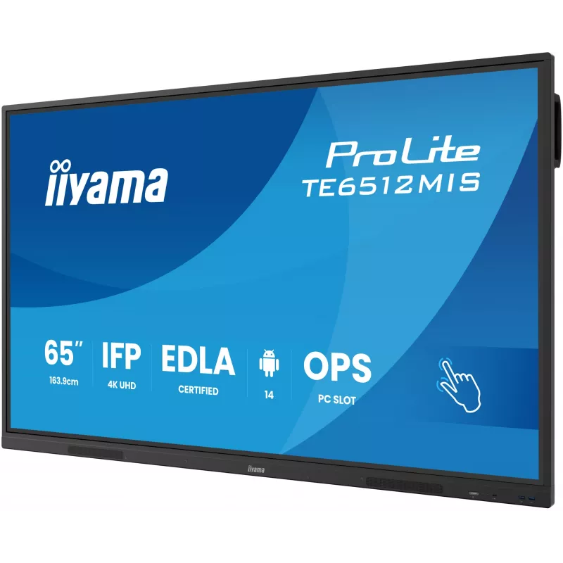 iiyama TE6512MIS-B4AG Signage Display Kiosk-Design 165,1 cm (65 Zoll) LCD Wi-Fi 400 cd/m² 4K Ultra HD Schwarz Touchscreen Integrierter Prozessor Android 24/7