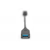 DIGITUS USB Type-C Adapterkabel, OTG, Typ C - A M/F, 15 cm Super Speed Schwarz