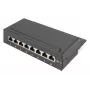 DIGITUS Patch Panel CAT6 8-Port geschirmt Schwarz