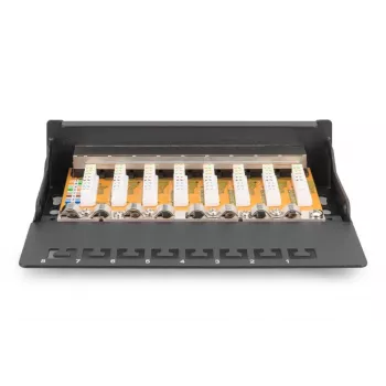 DIGITUS Patch Panel CAT6 8-Port geschirmt Schwarz