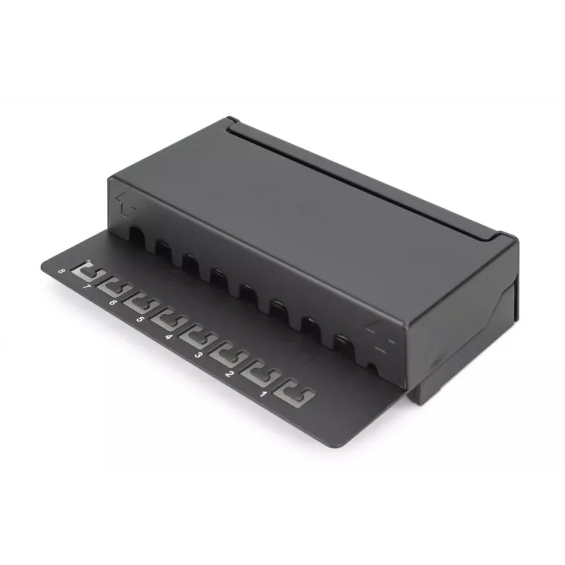 DIGITUS Patch Panel CAT6 8-Port geschirmt Schwarz