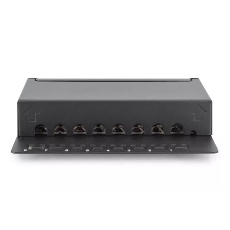 DIGITUS Patch Panel CAT6 8-Port geschirmt Schwarz