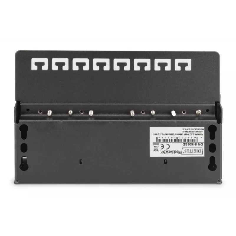 DIGITUS Patch Panel CAT6 8-Port geschirmt Schwarz