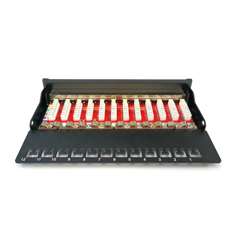 Patch Panel Digitus Desktop CAT 6A Klasse EA geschirmt Schwarz