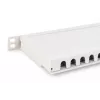 DIGITUS Patchpanel CAT6A EA geschirmt, 24-Port RJ45 Staubschutz, 8P8C, 0,5U, grau RAL 7035