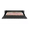 DIGITUS CAT6A Patchpanel, geschirmt, 12-Port Beschriftungsfeld, 1U, 10 Zoll Rackmontage, schwarz RAL 9005