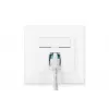 DIGITUS CAT6A Klasse EA Netzwerkdose, geschirmt 1x RJ45, LSA, reinweiß, Unterputz, 8 Richtungen