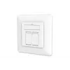 DIGITUS CAT6A Klasse EA Netzwerkdose, geschirmt 2x RJ45, LSA, reinweiß, Unterputz, 8 Richtungen