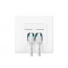 DIGITUS CAT6A Klasse EA Netzwerkdose, geschirmt 2x RJ45, LSA, reinweiß, Unterputz, 8 Richtungen