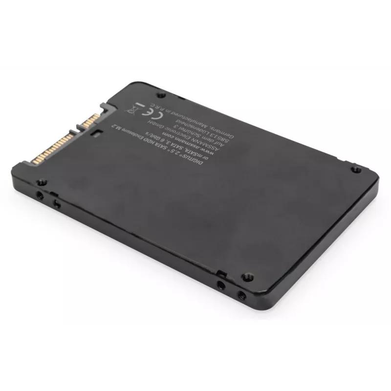 DIGITUS HDD-Gehäuse 2,5 Zoll SATA – M.2 oder mSATA SATA 3 6 Gbit/s, Schreibgeschwindigkeit bis zu 520 MB/s