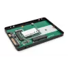 DIGITUS HDD-Gehäuse 2,5 Zoll SATA – M.2 oder mSATA SATA 3 6 Gbit/s, Schreibgeschwindigkeit bis zu 520 MB/s