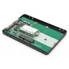 DIGITUS HDD-Gehäuse 2,5 Zoll SATA – M.2 oder mSATA SATA 3 6 Gbit/s, Schreibgeschwindigkeit bis zu 520 MB/s
