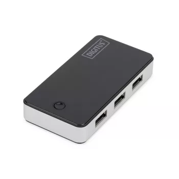 DIGITUS USB-Hub 4-Port USB 3.0 Extern Schwarz Klavierlack