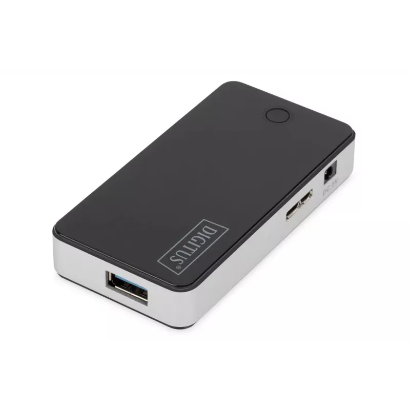DIGITUS USB-Hub 4-Port USB 3.0 Extern Schwarz Klavierlack