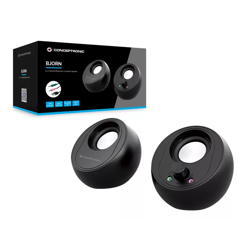 Conceptronic BJORN 2.0-Kanal-Computerlautsprecher mit Bluetooth, 10 W