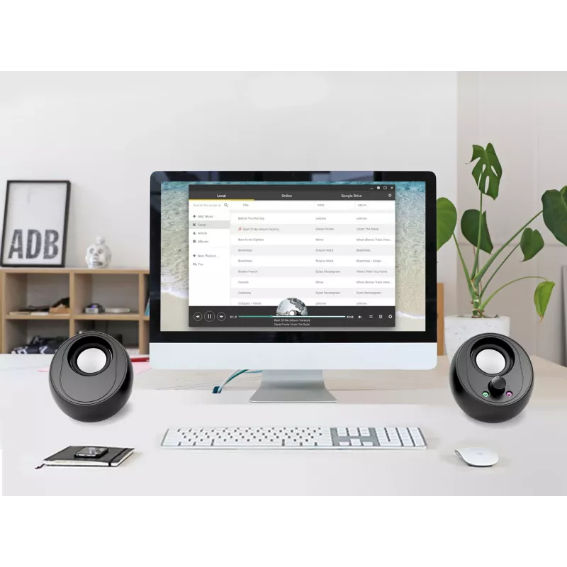 Conceptronic BJORN 2.0-Kanal-Computerlautsprecher mit Bluetooth, 10 W